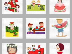 吃瓜小子插画素材视频,趣味横生的视觉盛宴