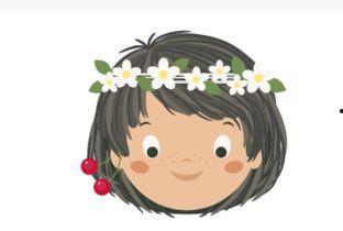 插画吃瓜少女视频素材